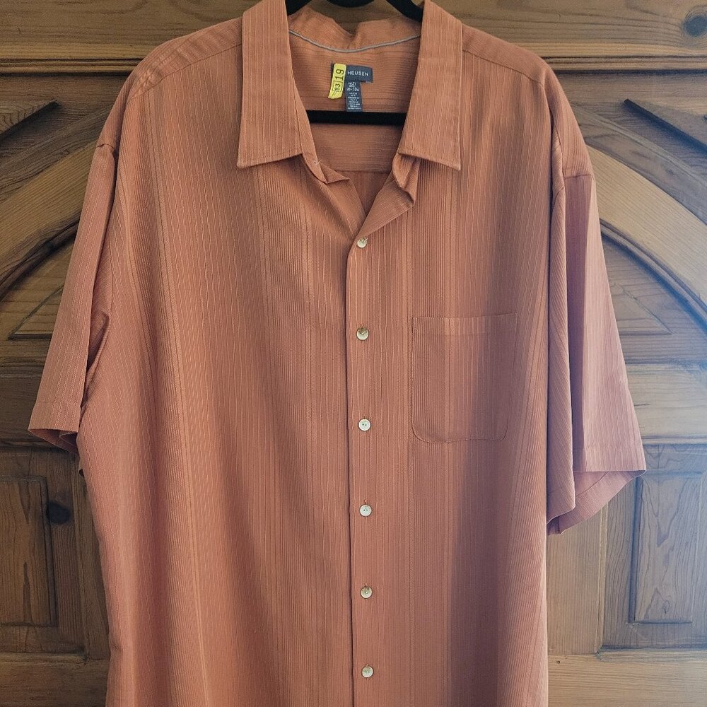 Van Heusen Men's 3XLT Casual Button Down, Orange